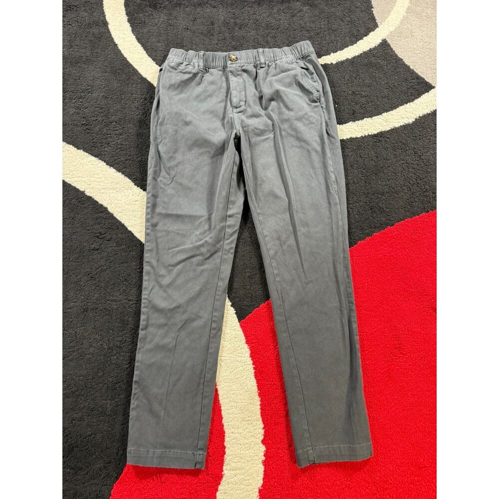 Cove USA Pants Mens 32x32 Gray Chino Cotton Casual Joggers Elastic Waist